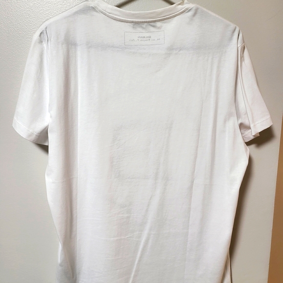 *SOLD*White Balmain Logo T-shirt - Picture 2 of 3